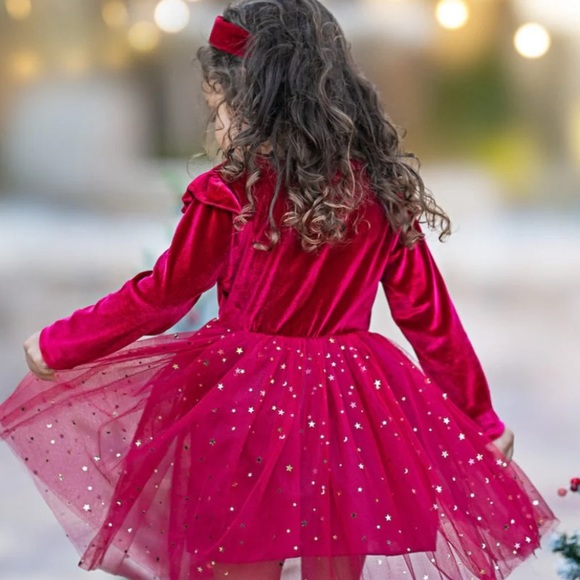 Girls twinkle starry night holiday dress - Picture 4 of 5